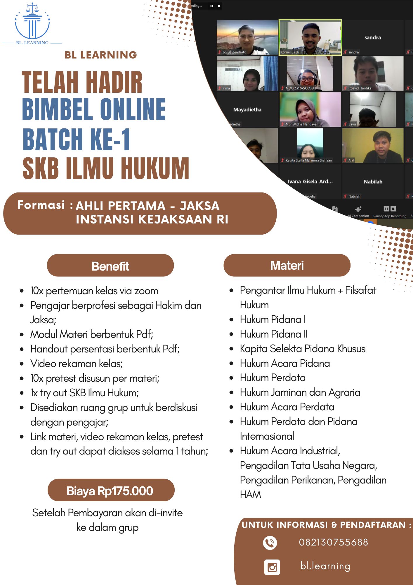 Bimbel Persiapan Tes CPNS – SKB Formasi Jaksa Ahli Pertama Instansi Kejaksaan RI Batch 1